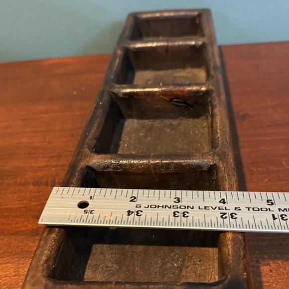 Rustic Farmhouse Wood Divided Tray / Bread Dough Bowl - Picture 6 of 7